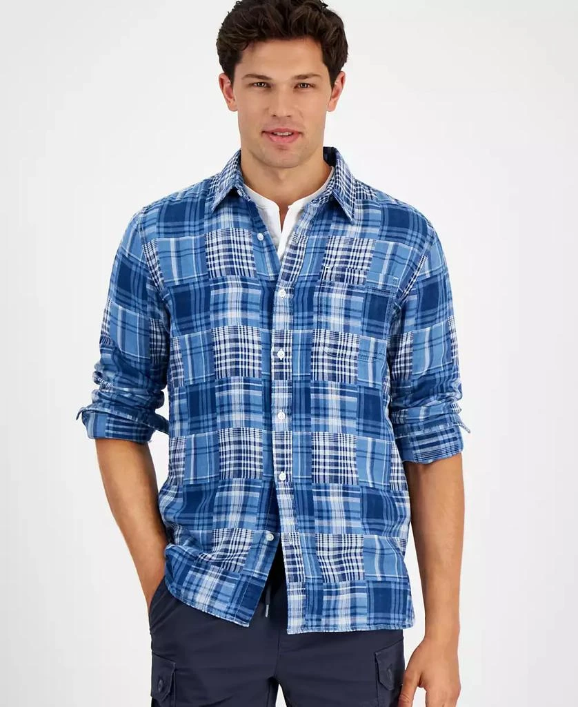 Sun + Stone Men's Baldwin Regular-Fit Madras Plaid Button-Down Shirt, Created for Macy's 3