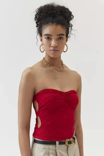 Urban Renewal Urban Renewal Remnants Ruched Cutout Tube Top 1