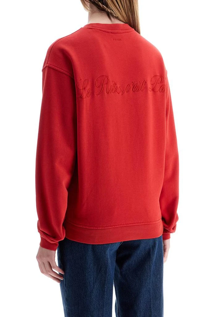 FRAME red cotton sweater with logo embroidery 3