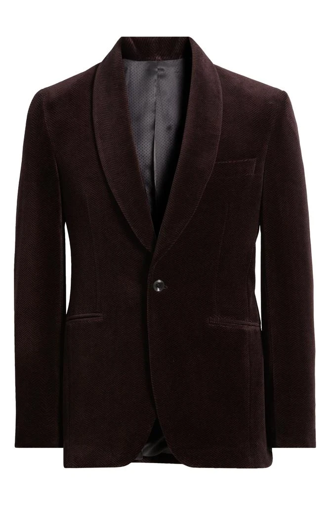 Jack Victor Harley Shawl Collar Cotton Herringbone Dinner Jacket 1