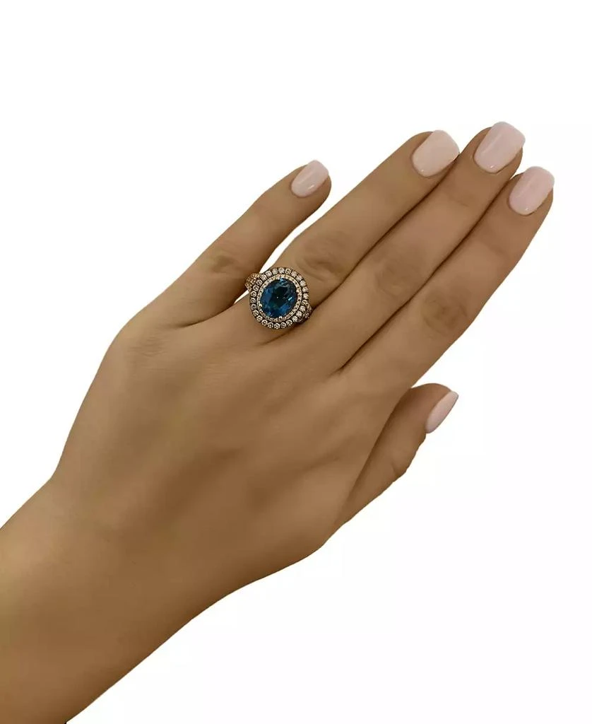 Le Vian Deep Sea Blue Topaz (4 ct. t.w.) & Diamond (7/8 ct.t.w.) Statement Ring in 14k Rose Gold (Also in Opal, Citrine, Amethyst, Garnet & Mint Julep Quartz) 2