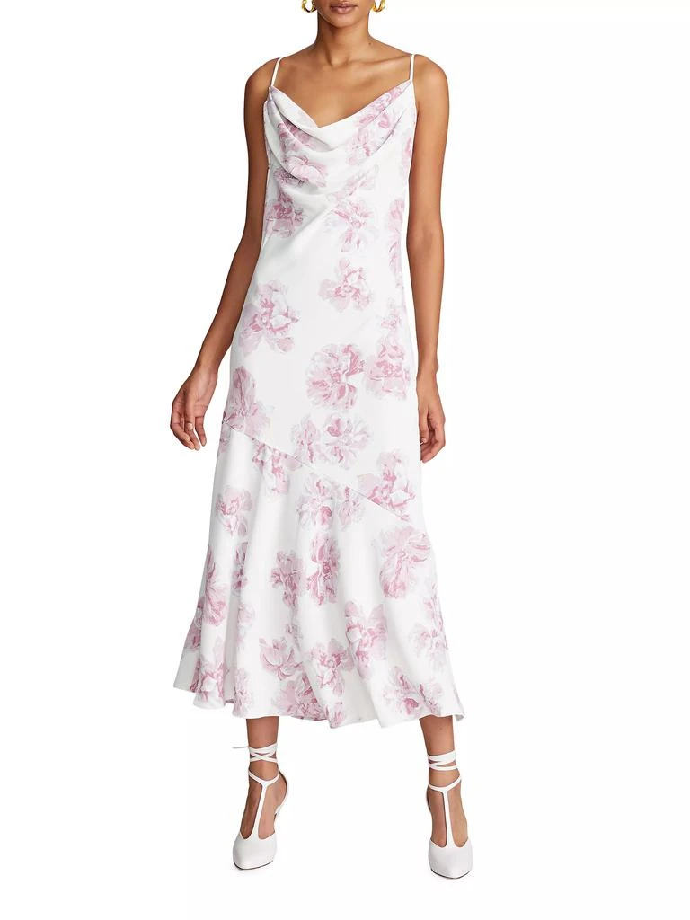 Halston Sonny Floral Crepe Midi-Dress 2