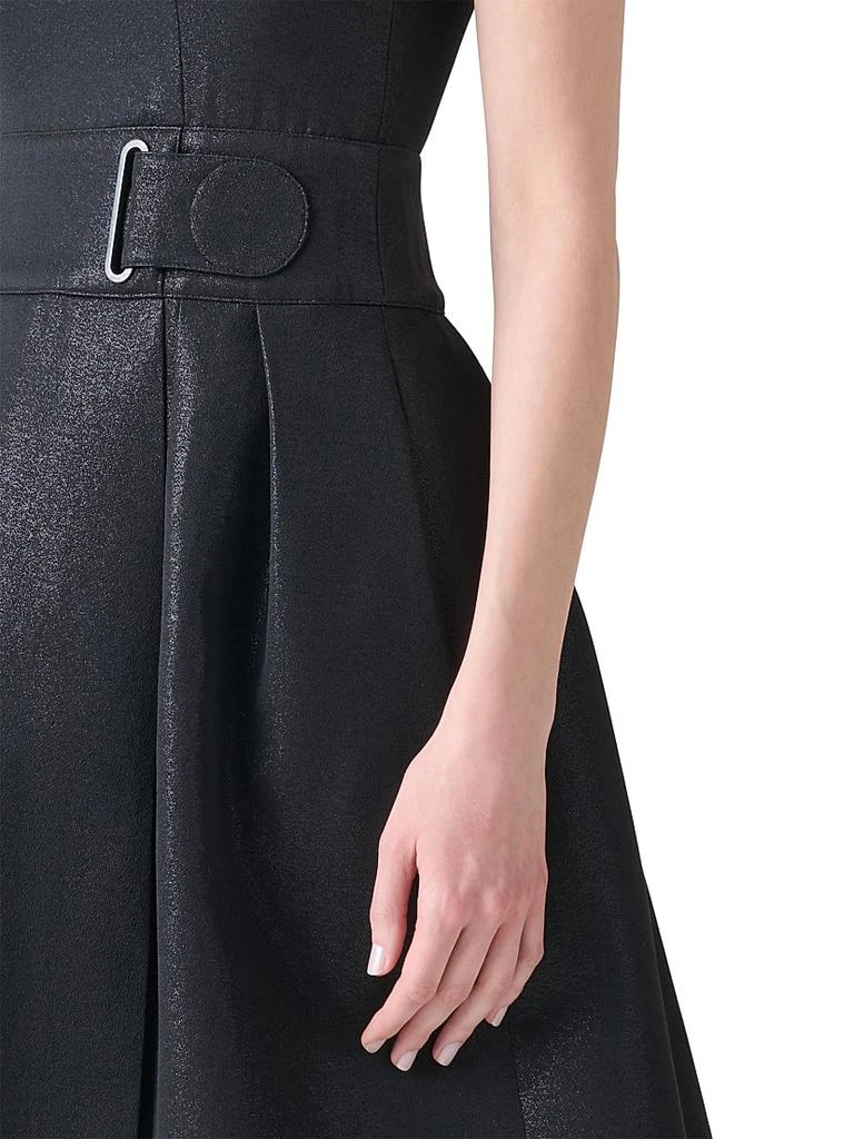 Akris Metallic A-Line Minidress 6