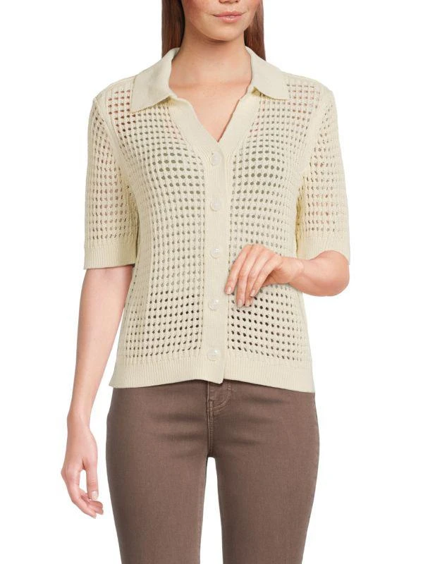 Design 365 Short Sleeve Crochet Cardigan 1