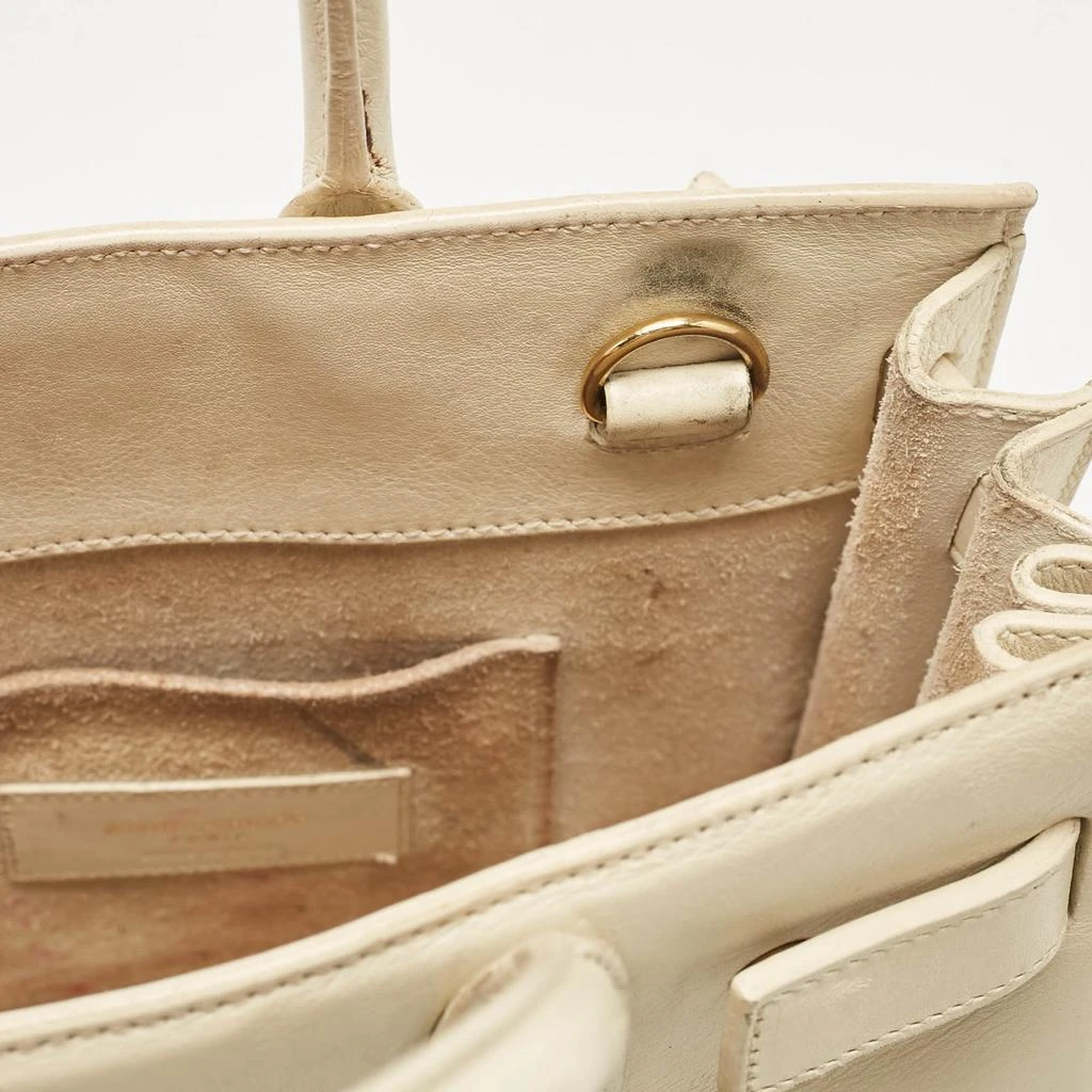 Yves Saint Laurent Saint Laurent Cream Leather Nano Classic Sac De Jour Tote 18