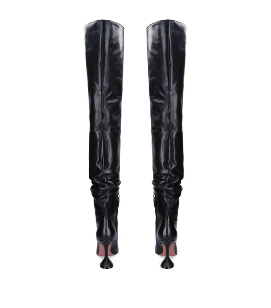 Amina Muaddi Leather Olivia Over-The-Knee Boots 95 2