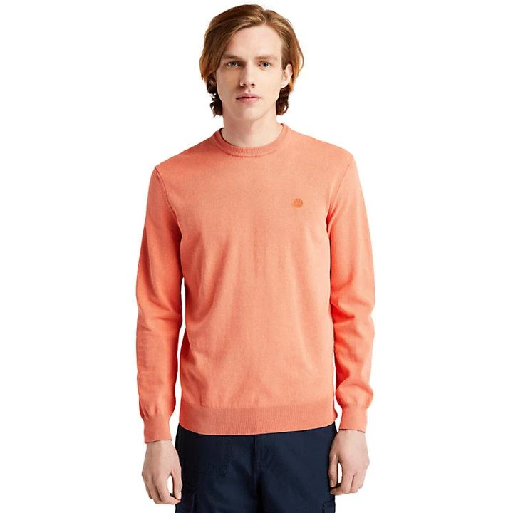 Timberland Lightweight Washed Jumper for Men in Orange 1