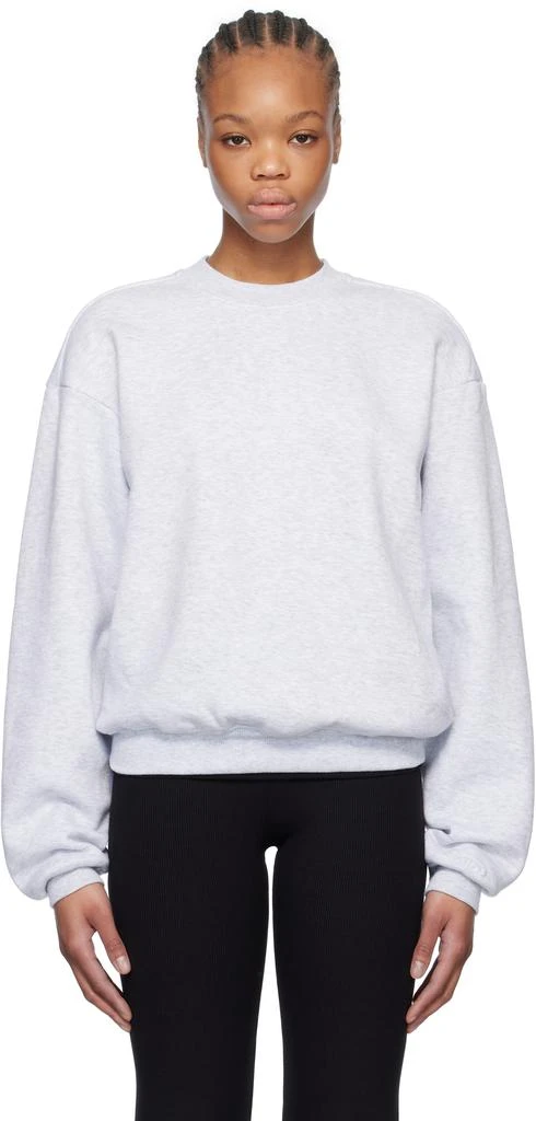 SKIMS Gray Cotton Fleece Classic Crewneck Sweatshirt 1