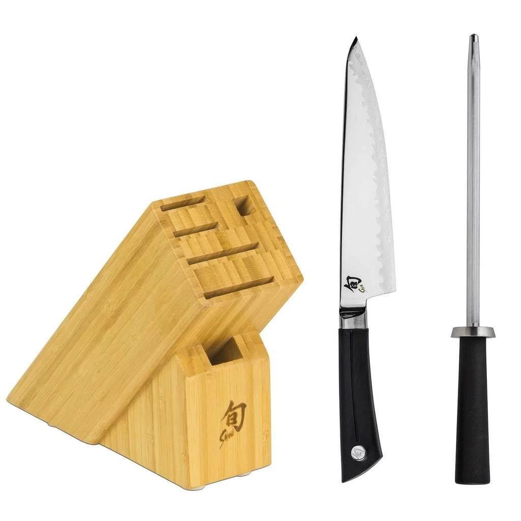 Shun Sora 3 Piece Build-A-Block Set, 8-Inch Chef
s Knife, Combo Honing Steel 2