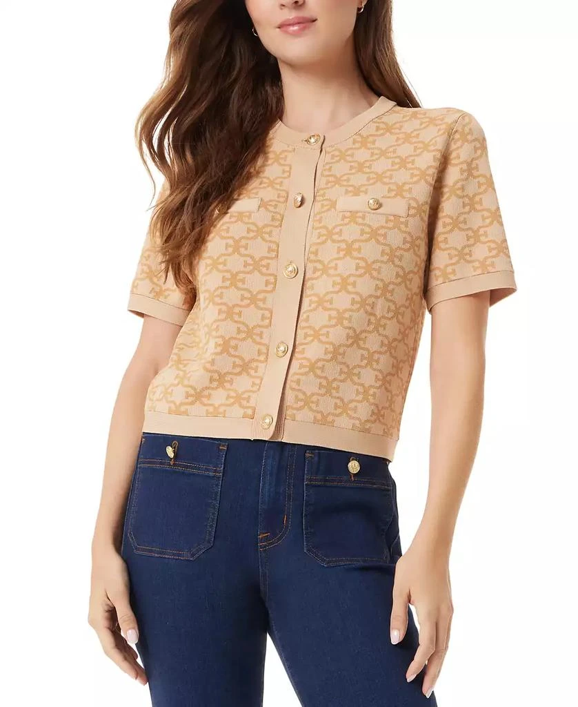 Sam Edelman Women's Colleen Printed Short-Sleeve Cardigan 1