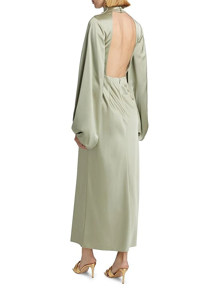 Significant Other Becca Satin Gathered Maxi Dress 5