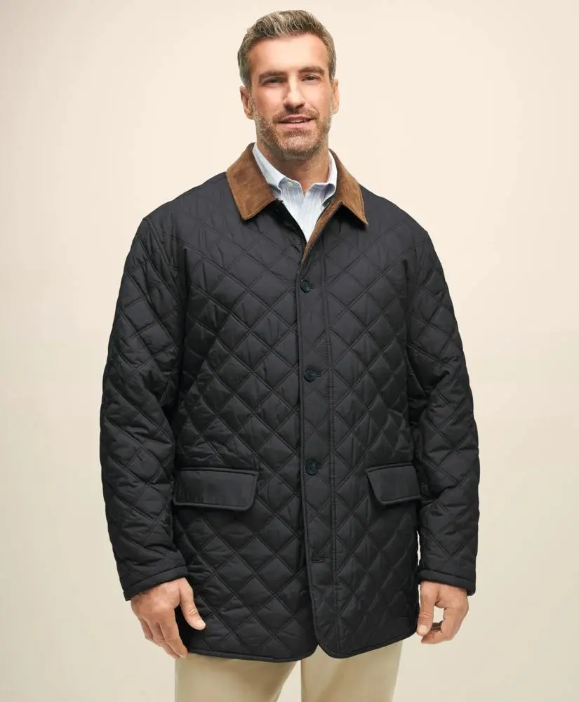 Brooks Brothers Big & Tall Paddock Diamond Quilted Coat