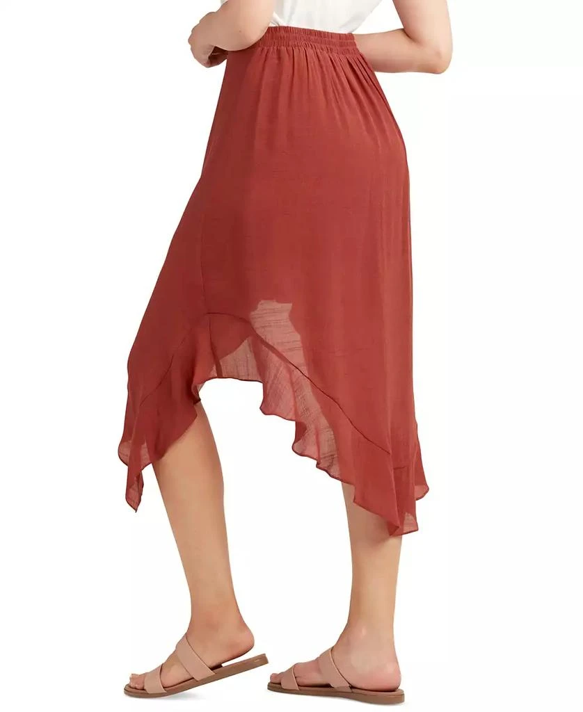 BCX Juniors' Asymmetrical-Hem Gauzy Skirt 2