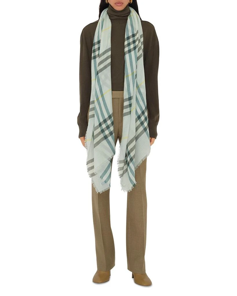 Burberry Check Wool Scarf 2