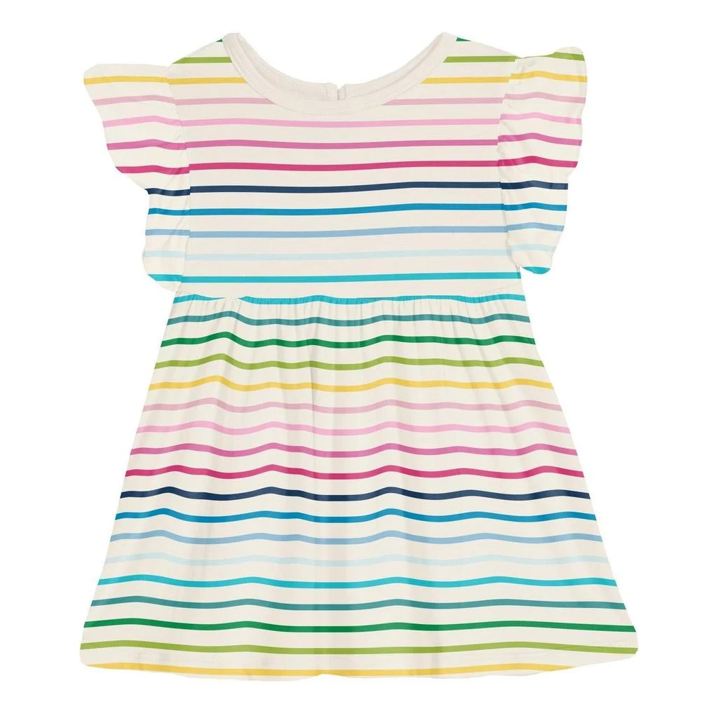 KICKEE Kickee - Girls' Short Sleeve Lola Swing Dress
