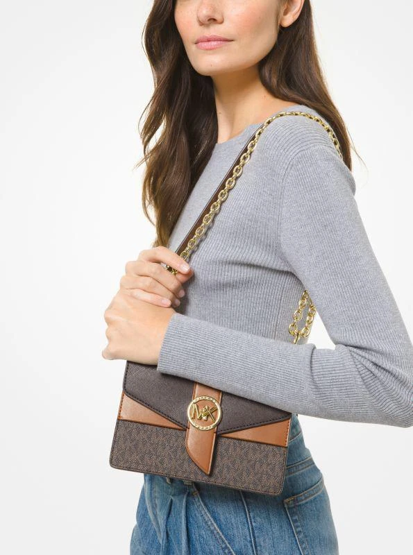 Michael Kors Greenwich Small Color-Block Logo and Saffiano Leather Crossbody Bag 4