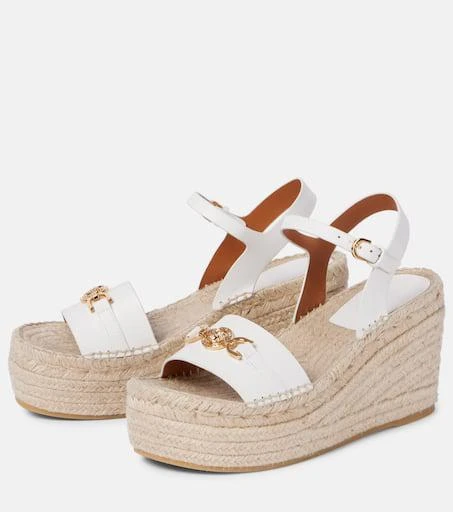 Versace Medusa 
95 leather espadrille wedges 5