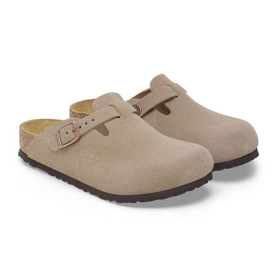 Birkenstock Kids Suede Leather Boston Clogs