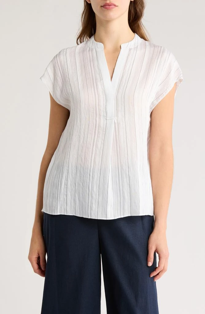 Vince Split Neck Dolman Sleeve Top 1