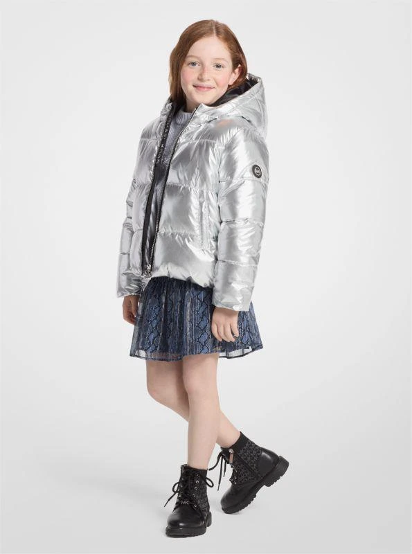 Michael Kors Quilted Metallic Puffer Jacket 1