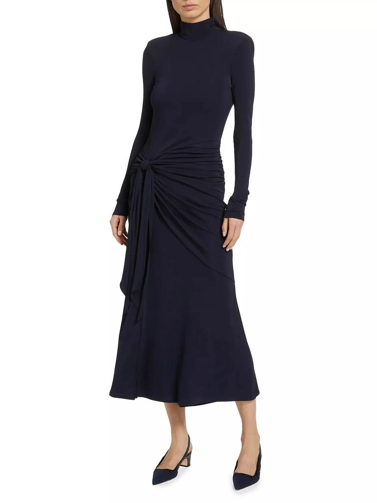 Cinq à Sept Johnson Draped Turtleneck Midi-Dress 3