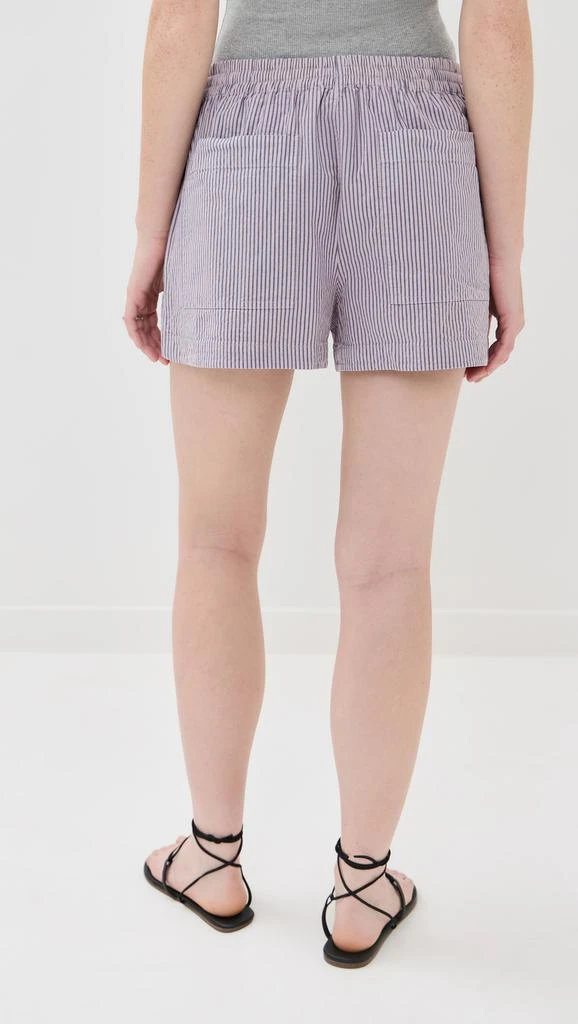 Tibi Garment Dyed Seersucker Pull On Shorts 2