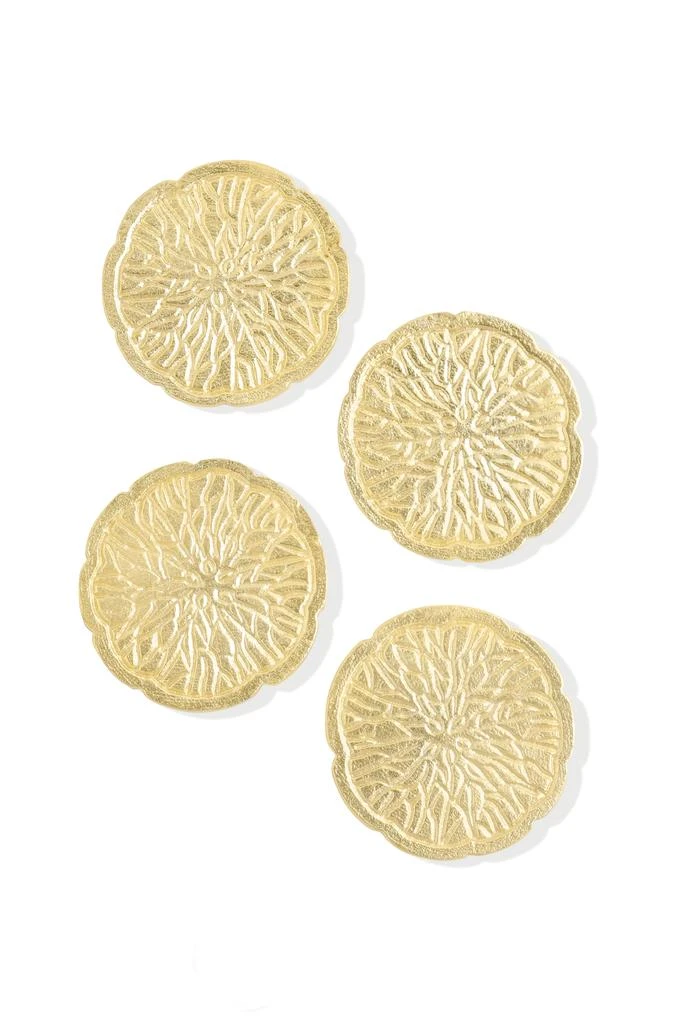 Tiramisu Solstice Etched Gold Coasters | Set of 4