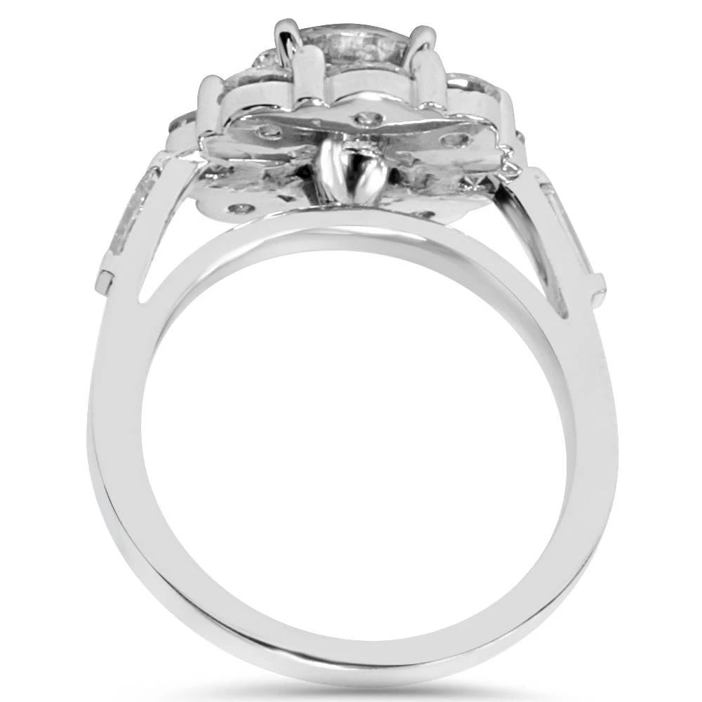 Pompeii3 3Ct Diamond Anniversary Fashion Ring White Gold Lab Grown Size Selectable 3