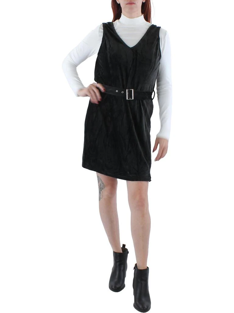 Planet Gold Juniors Womens Corduroy Mini Sweaterdress 1