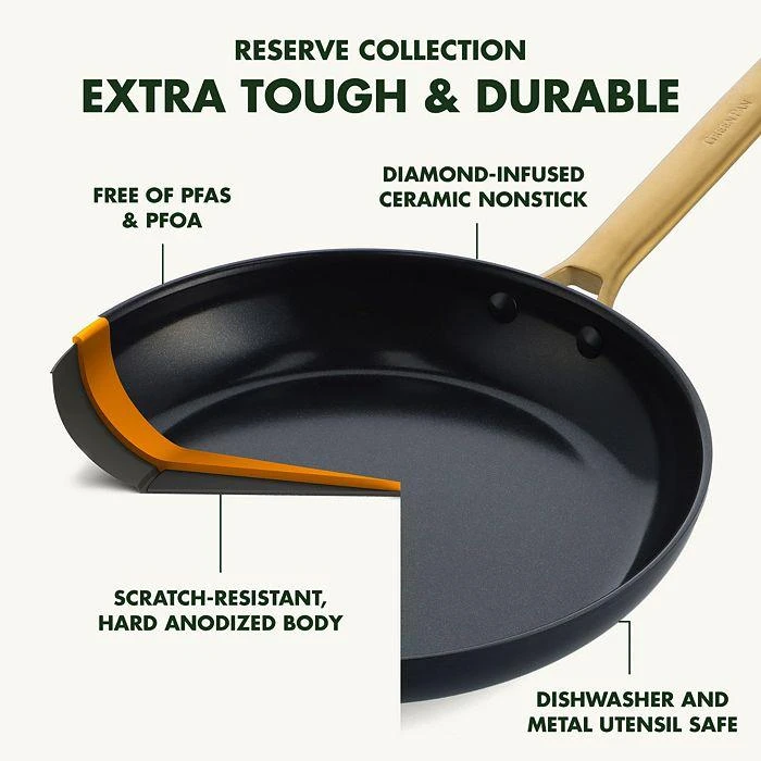 Greenpan Reserve Healthy Ceramic Nonstick Cookware, Set of 10 9