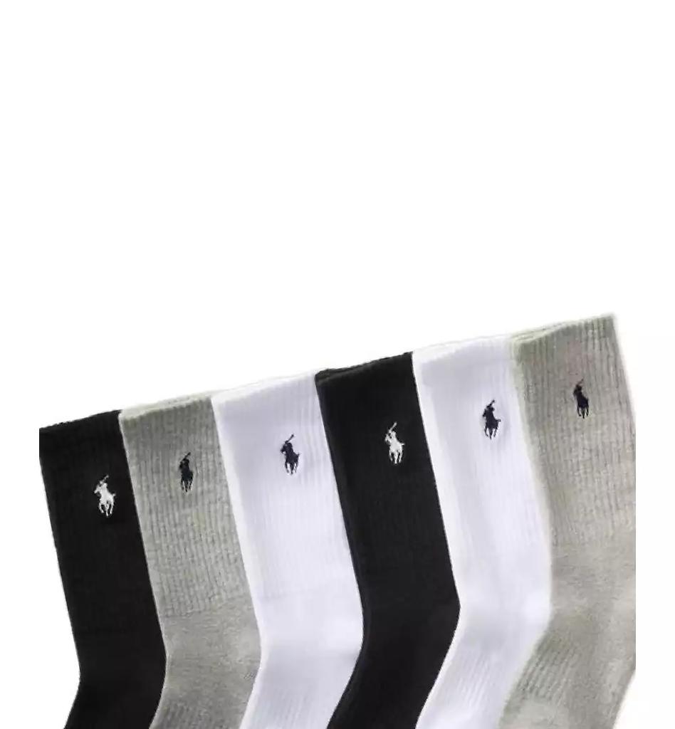 Ralph Lauren Little & Big Boys Solid Crew Socks, 6-Pack