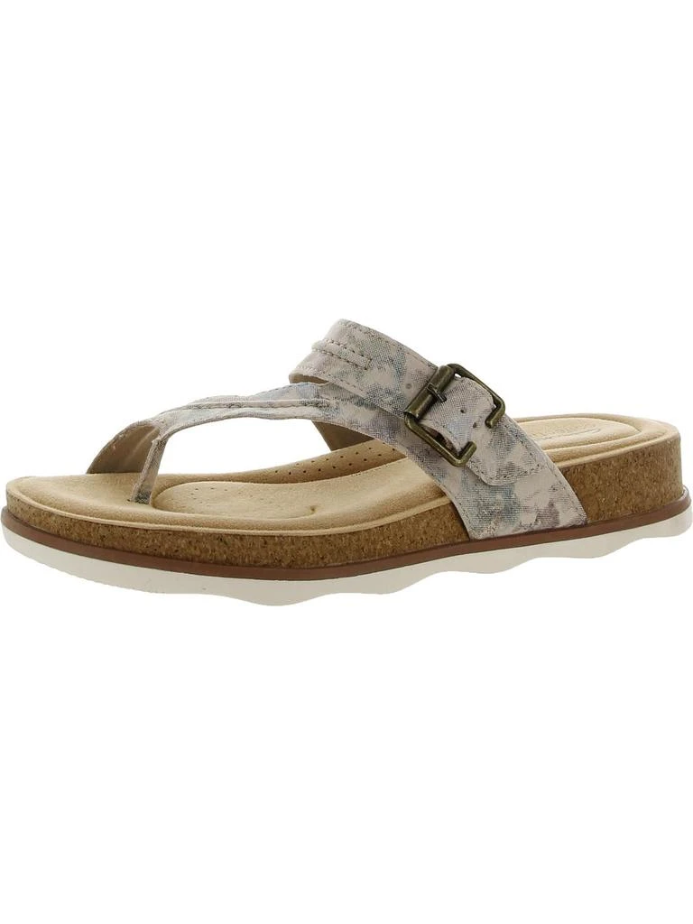 Clarks Brynn Madi Womens Buckle Cushioned Footbed Slide Sandals 9
