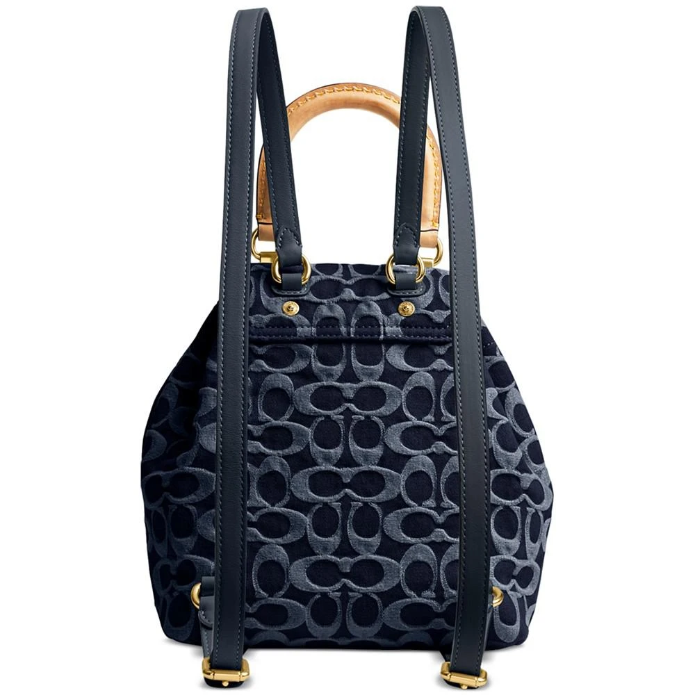 Coach Riya 21 Signature Washed Denim Small Backpack 3