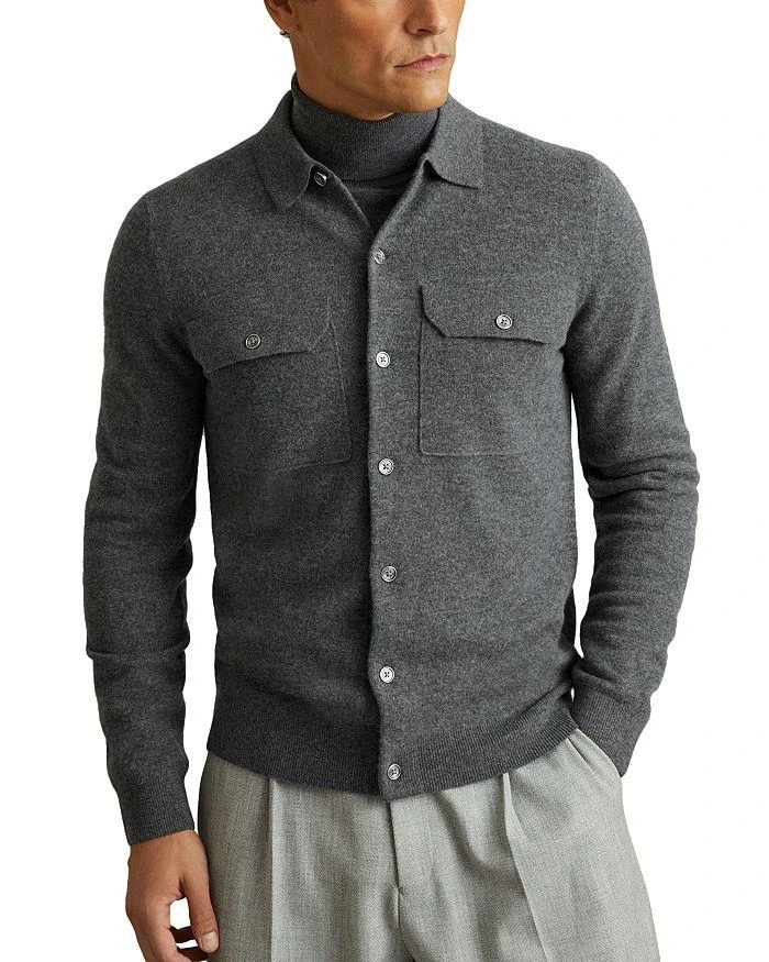 REISS Pisa Merino Wool Slim Fit Cardigan 1