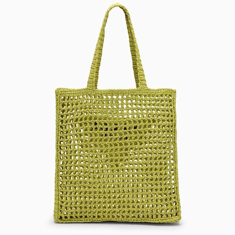 Prada Cedar logoed crochet tote bag 4