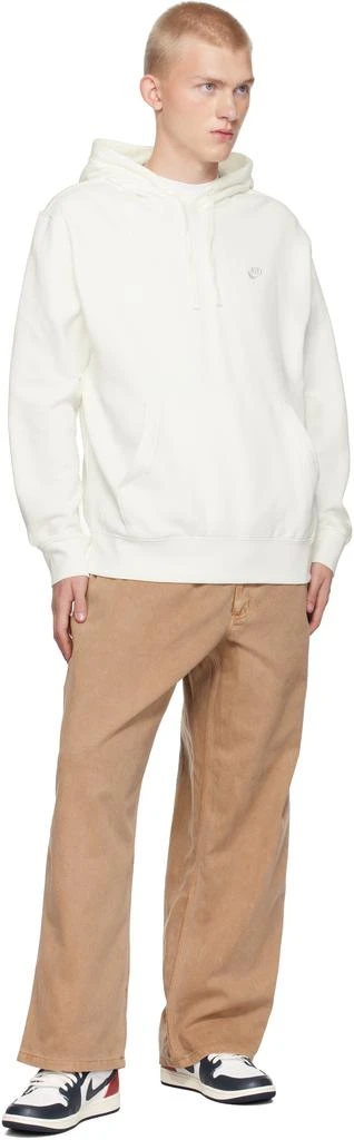 NIKE White Sportswear Club Fleece Hoodie 4