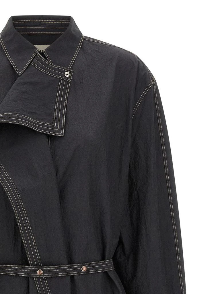 lemaire asymmetrical shirt dress Lemaire Black Silk Casual Dress main image 1