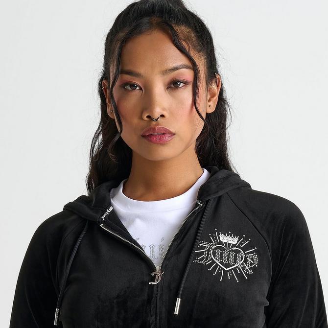 ジップスポーツジャケットJuicyCouture Cropped Zip Front Hoodie - Juicy Couture