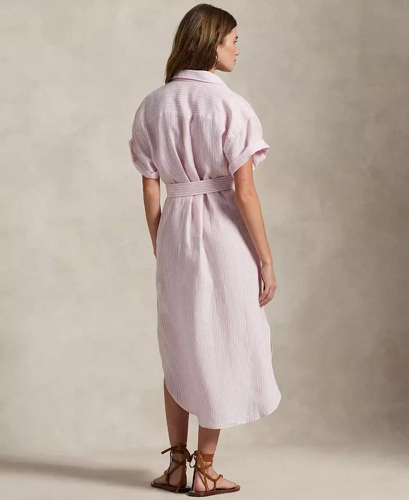 Ralph Lauren Women's Striped 100% Linen Short-Sleeve Shirtdress 2