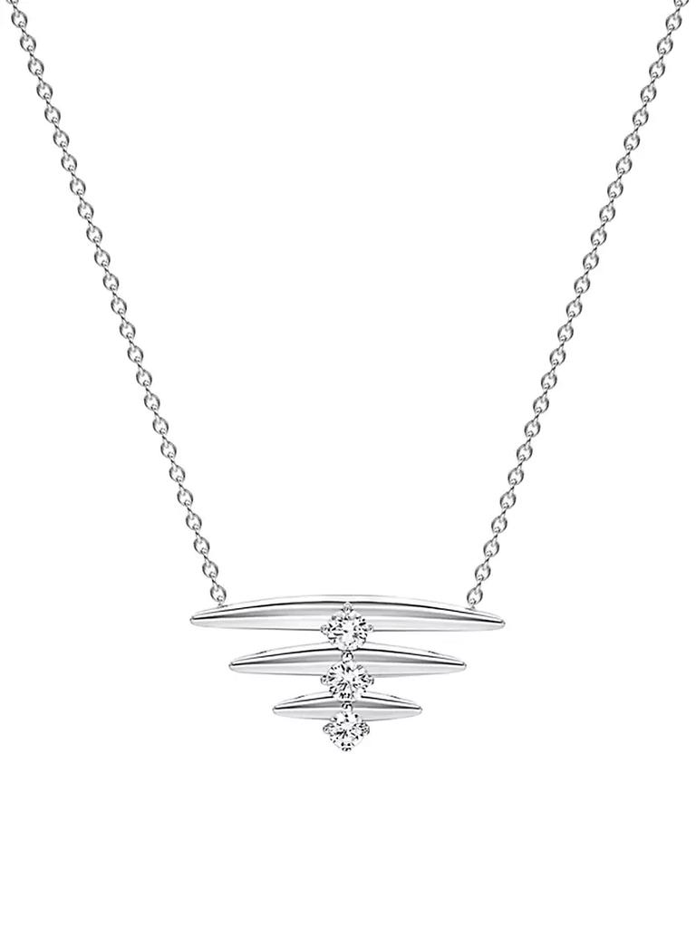 HUEB Tribal 18K White Gold & Diamond Pendant Necklace