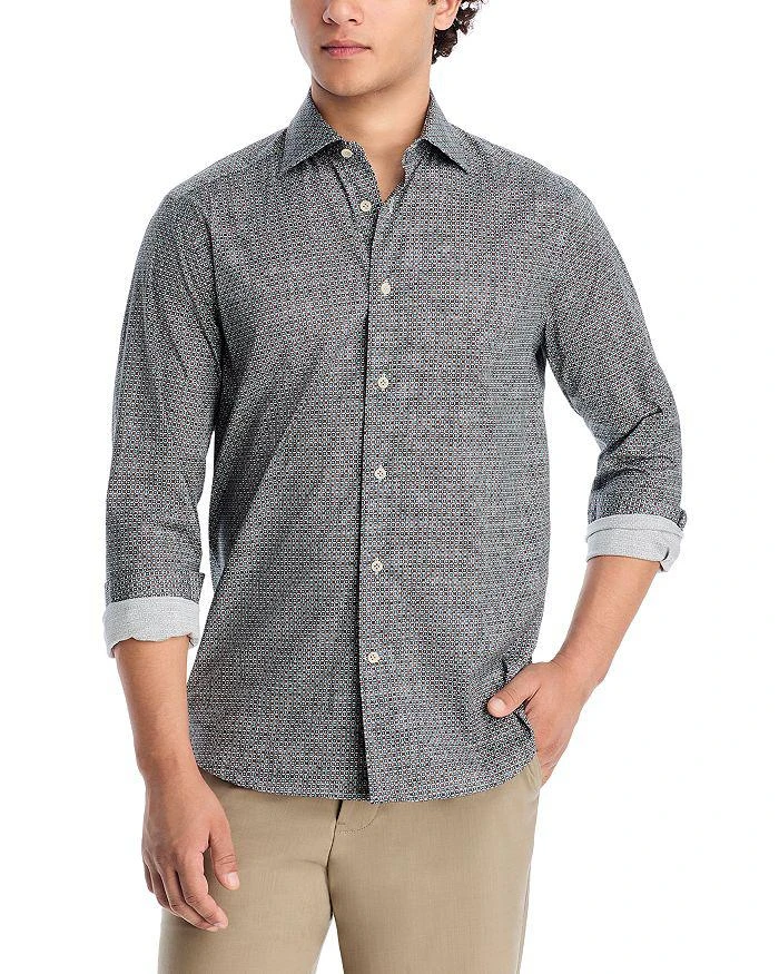 Jack Victor Irvine Cotton Blend Printed Button Down Shirt 1