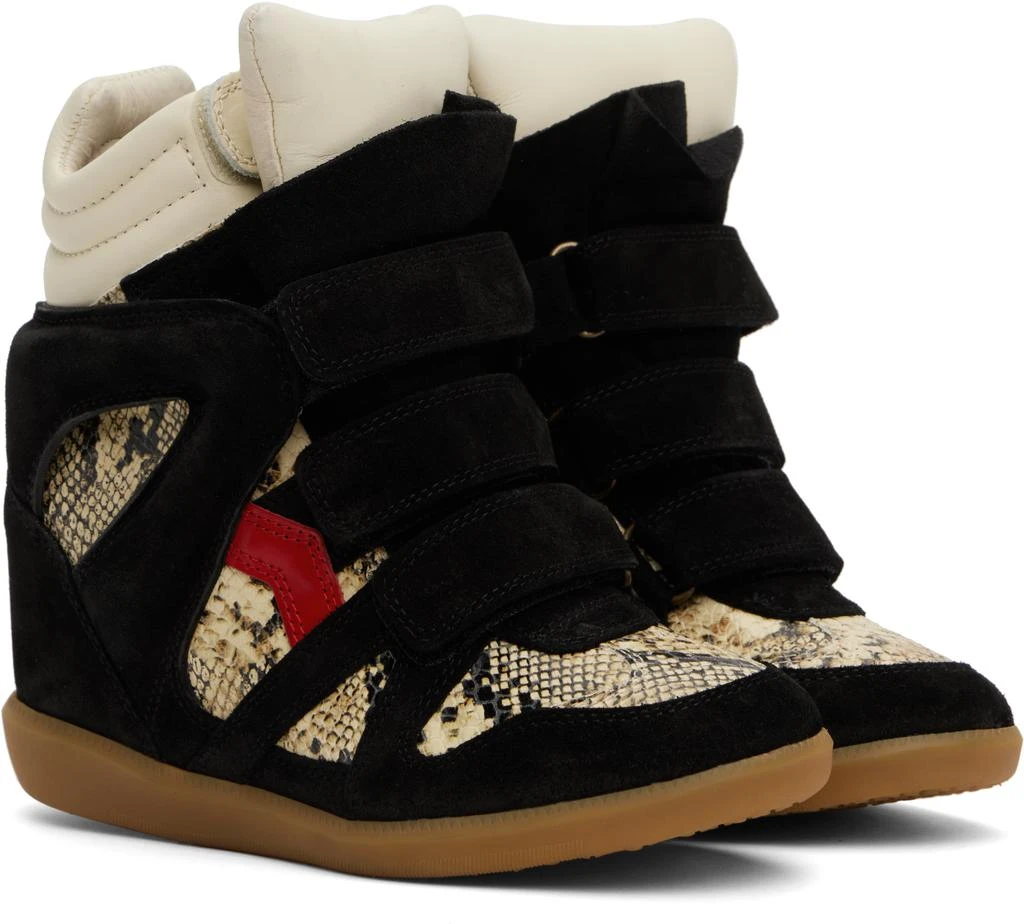 Isabel Marant Black & Beige Bekett Sneakers 4