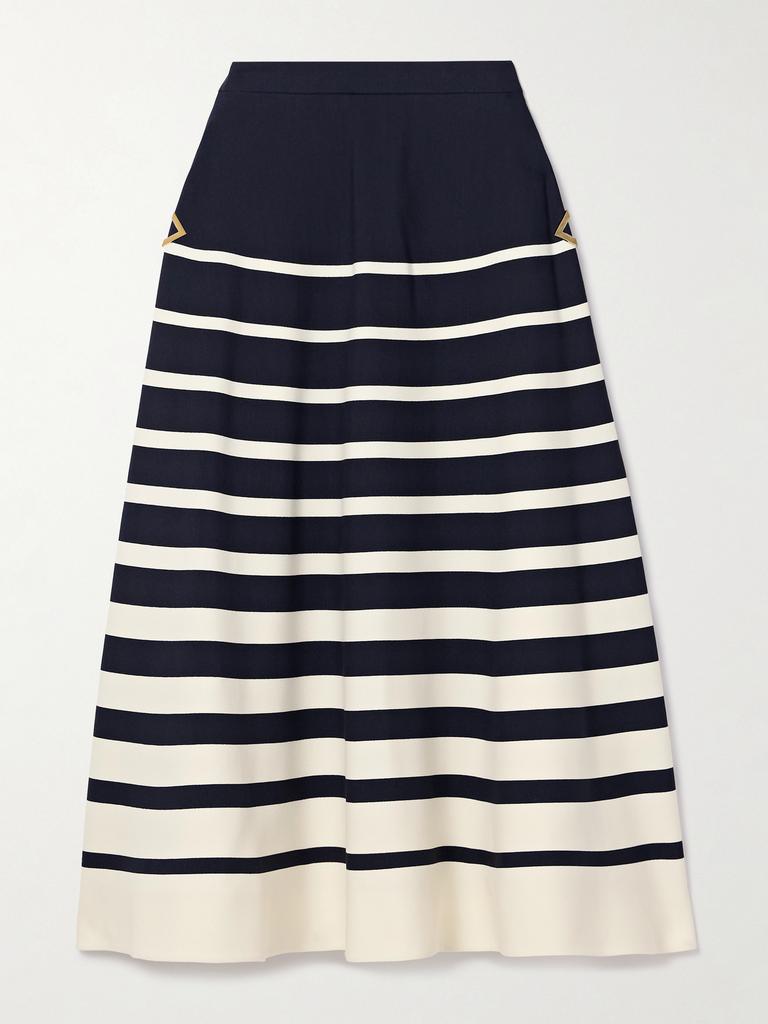 【ヴァレンティノ】 Skirts - Fitted Skirts スカート Valentino Striped Midi Skirt - Dresses & Skirts - Compare
