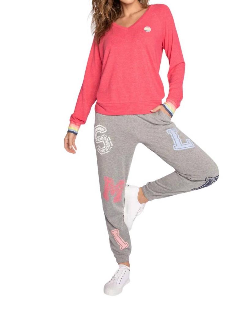 PJ Salvage HAPPY THINGS SMILEY SWEATPANTS