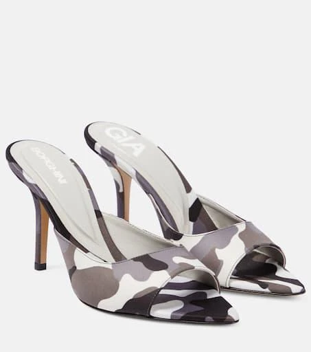 GIA BORGHINI Perni 04 Uni camouflage mules 1