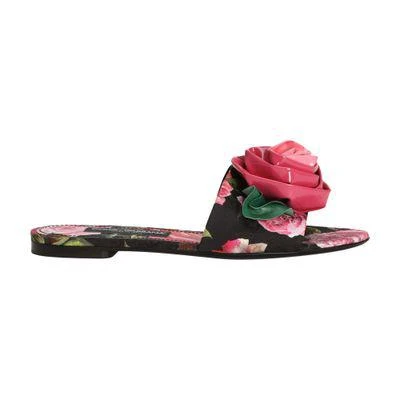 Dolce & Gabbana Printed brocade mules 1