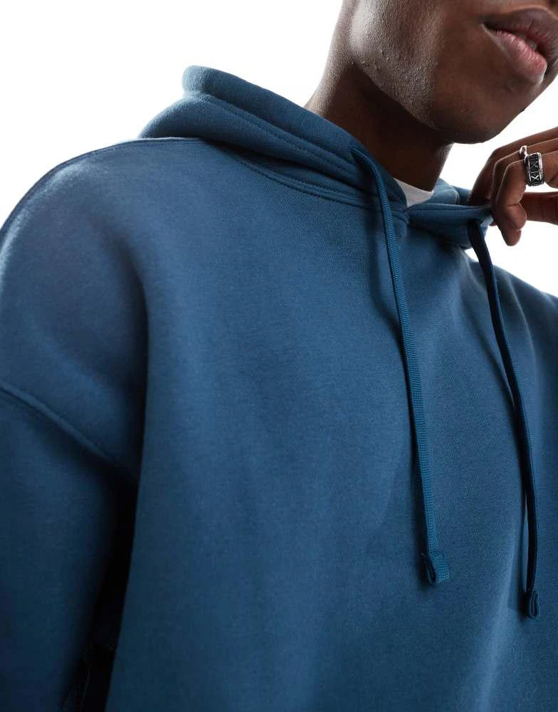 Pull&Bear Pull&Bear basic hoodie in teal blue 3