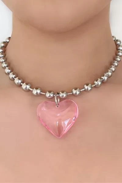 Five Fourty Nine Five Fourty Nine Lia Heart Ball Chain Necklace 3