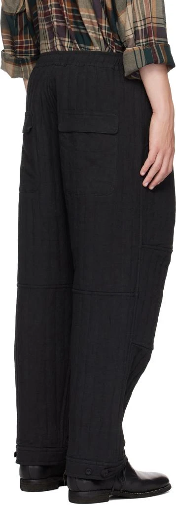Jan-Jan Van Essche Black O-Project Dense Twill Wide Knee Trousers 3