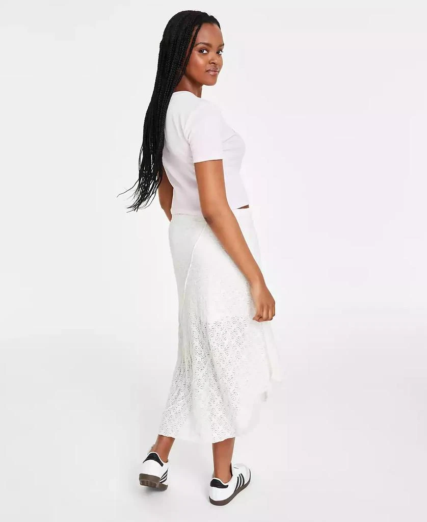 Ultra Flirt Juniors' Lace Pull-On Asymmetric Midi Skirt 5